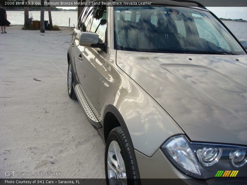 Platinum Bronze Metallic / Sand Beige/Black Nevada Leather 2008 BMW X3 3.0si