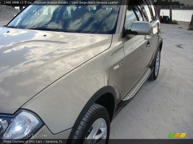 Platinum Bronze Metallic / Sand Beige/Black Nevada Leather 2008 BMW X3 3.0si