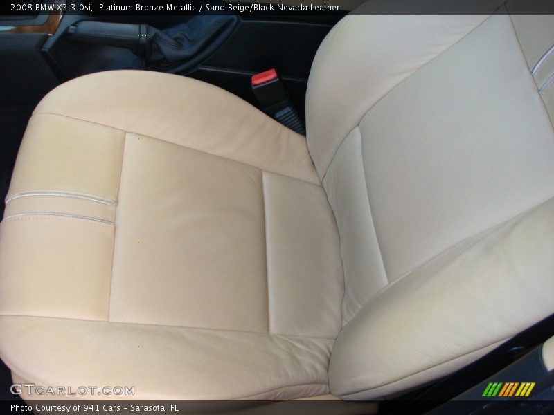 Platinum Bronze Metallic / Sand Beige/Black Nevada Leather 2008 BMW X3 3.0si