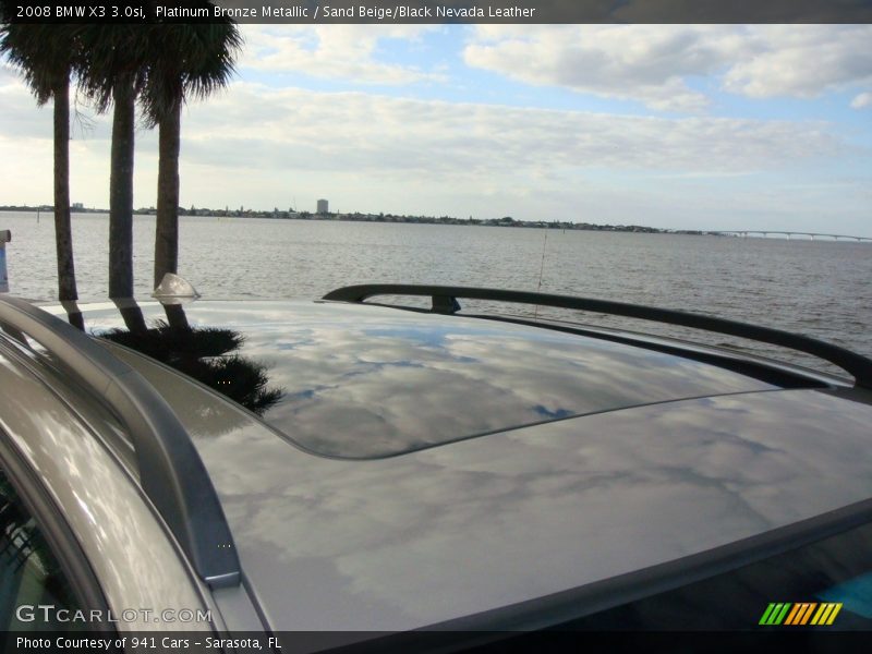 Platinum Bronze Metallic / Sand Beige/Black Nevada Leather 2008 BMW X3 3.0si