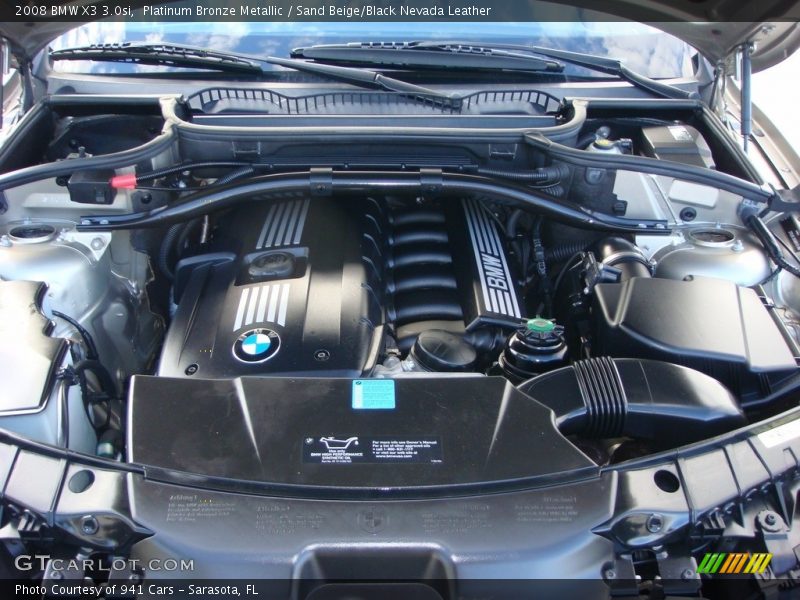 Platinum Bronze Metallic / Sand Beige/Black Nevada Leather 2008 BMW X3 3.0si