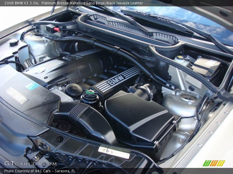 Platinum Bronze Metallic / Sand Beige/Black Nevada Leather 2008 BMW X3 3.0si