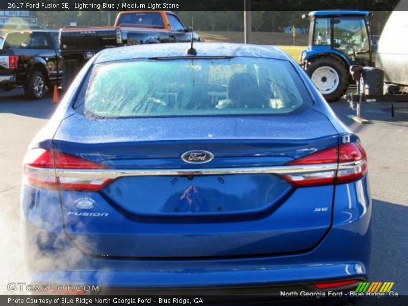 Lightning Blue / Medium Light Stone 2017 Ford Fusion SE
