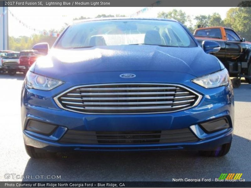 Lightning Blue / Medium Light Stone 2017 Ford Fusion SE