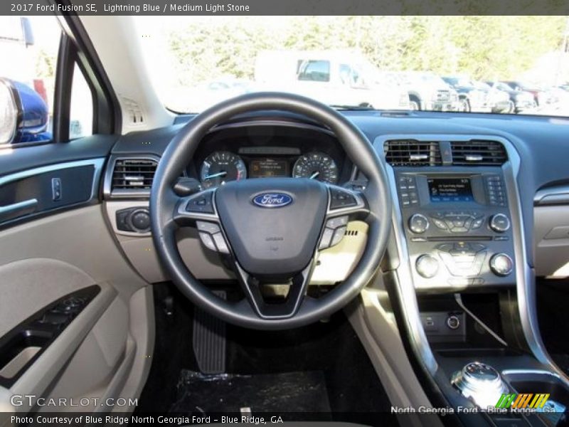 Lightning Blue / Medium Light Stone 2017 Ford Fusion SE