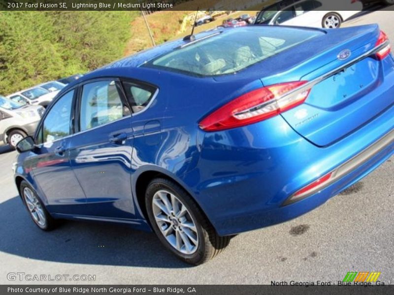 Lightning Blue / Medium Light Stone 2017 Ford Fusion SE