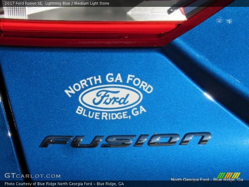 Lightning Blue / Medium Light Stone 2017 Ford Fusion SE