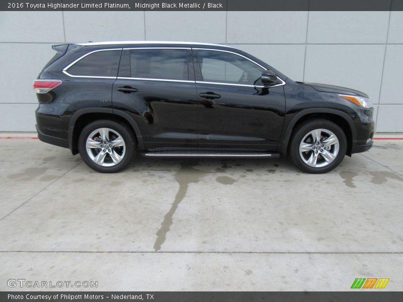 Midnight Black Metallic / Black 2016 Toyota Highlander Limited Platinum