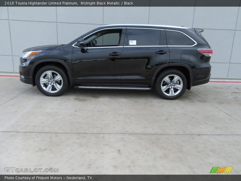 Midnight Black Metallic / Black 2016 Toyota Highlander Limited Platinum