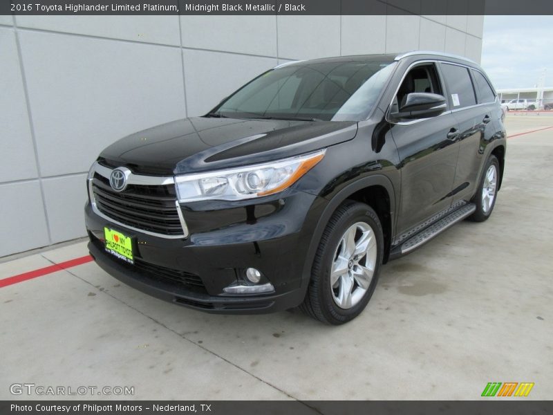 Midnight Black Metallic / Black 2016 Toyota Highlander Limited Platinum