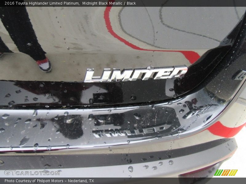 Midnight Black Metallic / Black 2016 Toyota Highlander Limited Platinum