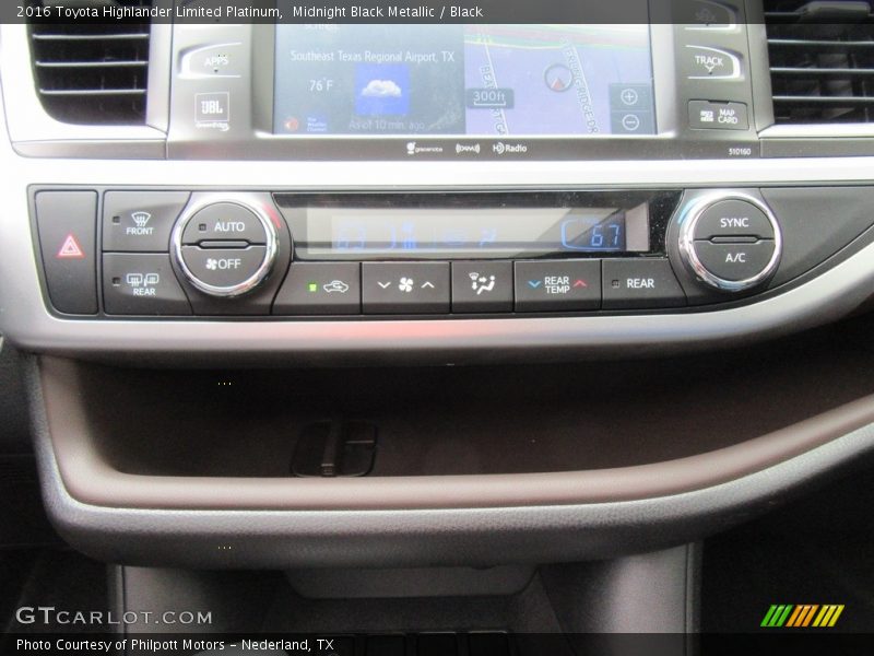 Midnight Black Metallic / Black 2016 Toyota Highlander Limited Platinum