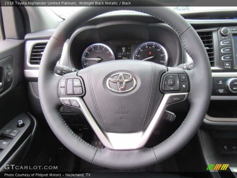 Midnight Black Metallic / Black 2016 Toyota Highlander Limited Platinum