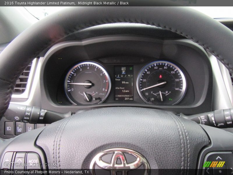 Midnight Black Metallic / Black 2016 Toyota Highlander Limited Platinum