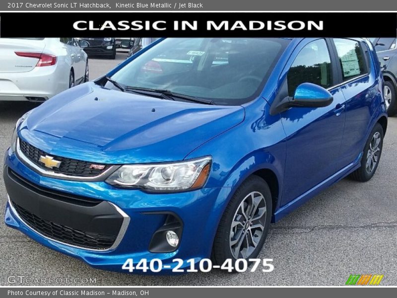 Kinetic Blue Metallic / Jet Black 2017 Chevrolet Sonic LT Hatchback