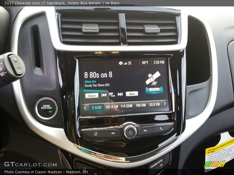 Kinetic Blue Metallic / Jet Black 2017 Chevrolet Sonic LT Hatchback