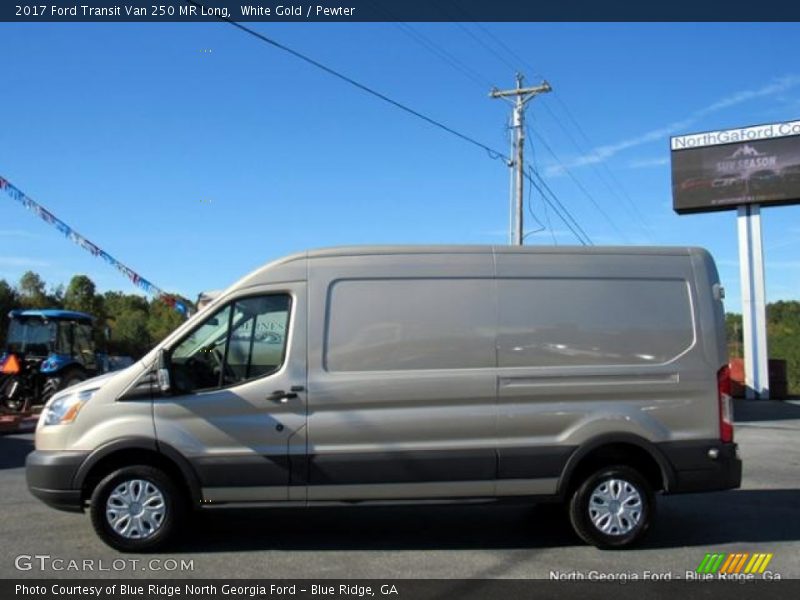 White Gold / Pewter 2017 Ford Transit Van 250 MR Long