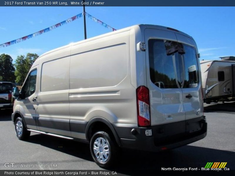 White Gold / Pewter 2017 Ford Transit Van 250 MR Long