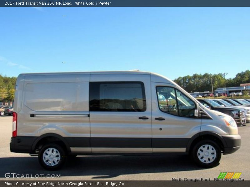 White Gold / Pewter 2017 Ford Transit Van 250 MR Long