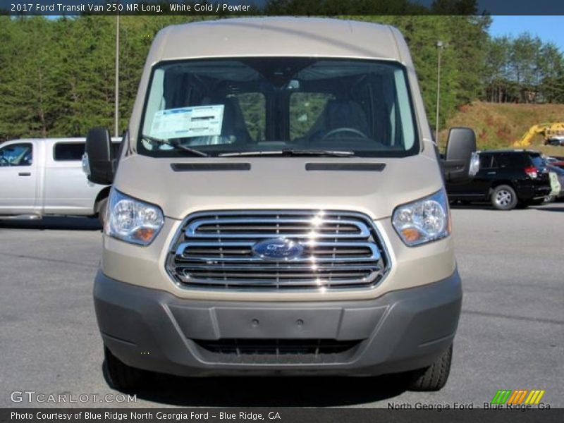 White Gold / Pewter 2017 Ford Transit Van 250 MR Long