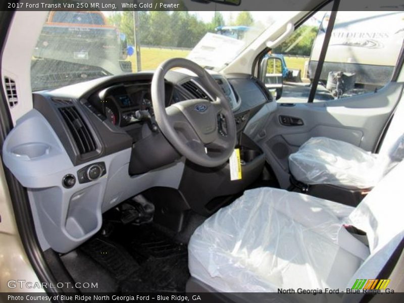 White Gold / Pewter 2017 Ford Transit Van 250 MR Long