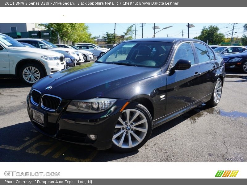 Black Sapphire Metallic / Chestnut Brown Dakota Leather 2011 BMW 3 Series 328i xDrive Sedan