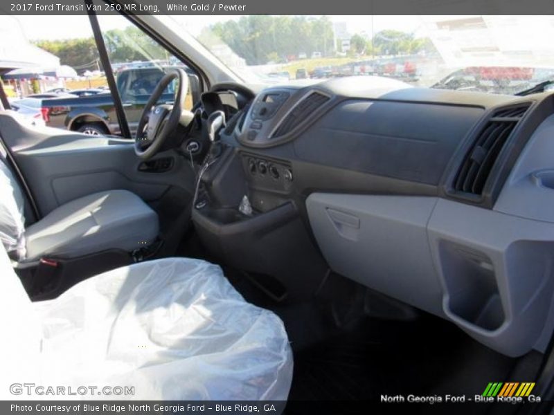 White Gold / Pewter 2017 Ford Transit Van 250 MR Long
