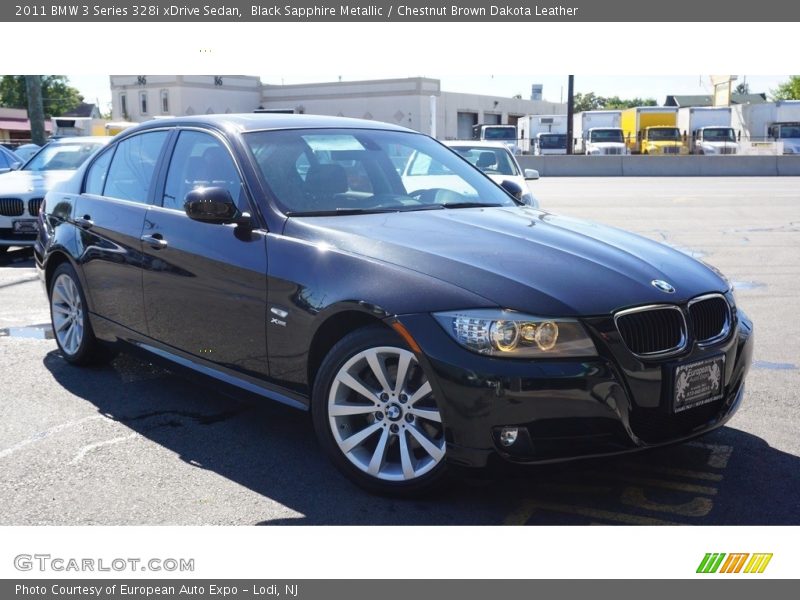 Black Sapphire Metallic / Chestnut Brown Dakota Leather 2011 BMW 3 Series 328i xDrive Sedan