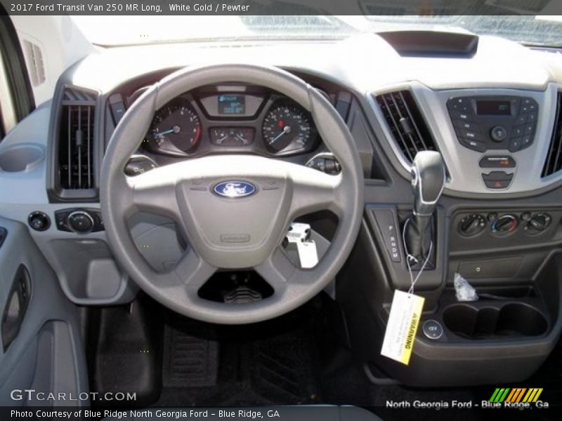White Gold / Pewter 2017 Ford Transit Van 250 MR Long