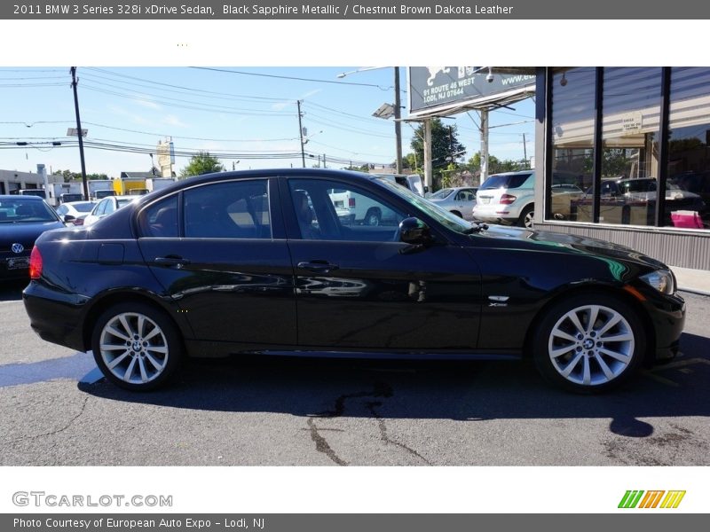 Black Sapphire Metallic / Chestnut Brown Dakota Leather 2011 BMW 3 Series 328i xDrive Sedan
