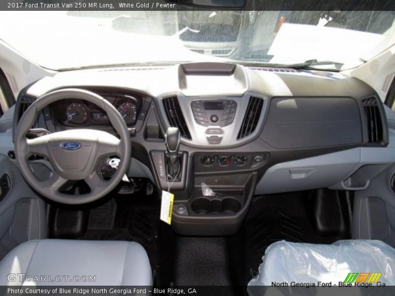White Gold / Pewter 2017 Ford Transit Van 250 MR Long