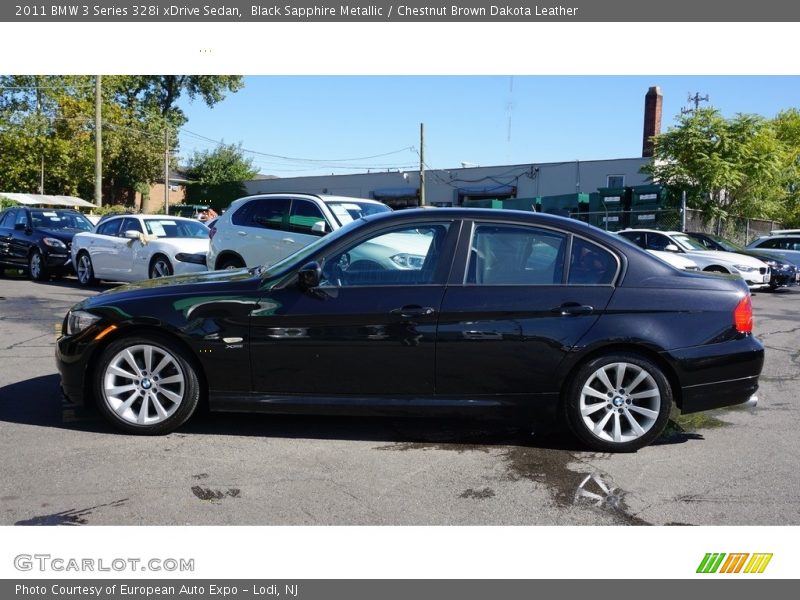 Black Sapphire Metallic / Chestnut Brown Dakota Leather 2011 BMW 3 Series 328i xDrive Sedan