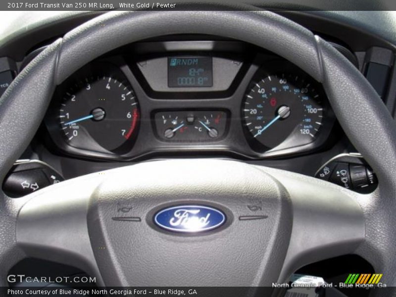 White Gold / Pewter 2017 Ford Transit Van 250 MR Long