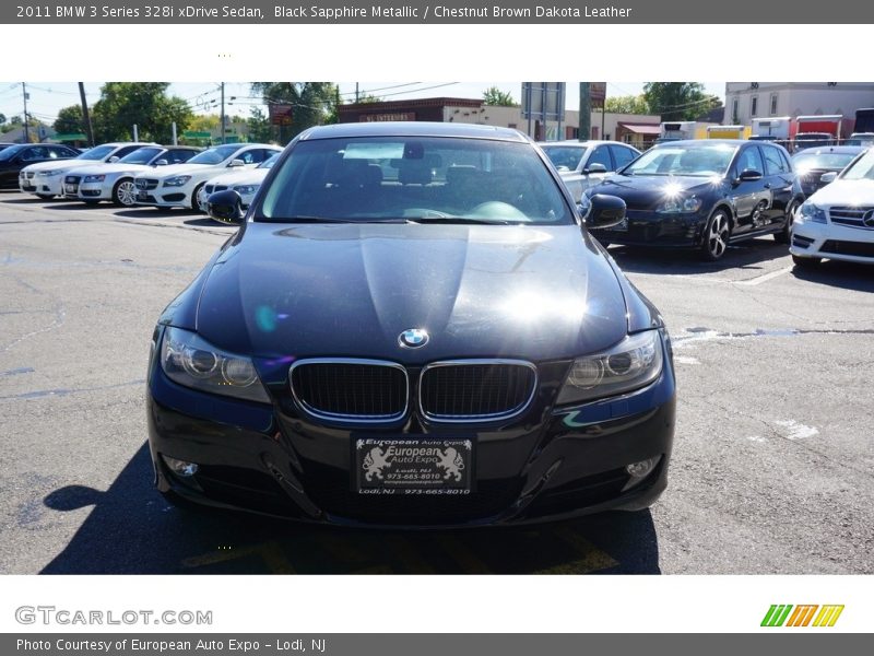 Black Sapphire Metallic / Chestnut Brown Dakota Leather 2011 BMW 3 Series 328i xDrive Sedan