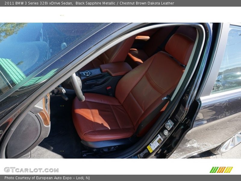 Black Sapphire Metallic / Chestnut Brown Dakota Leather 2011 BMW 3 Series 328i xDrive Sedan
