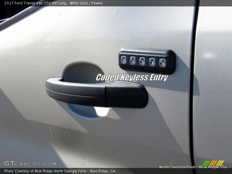 White Gold / Pewter 2017 Ford Transit Van 250 MR Long