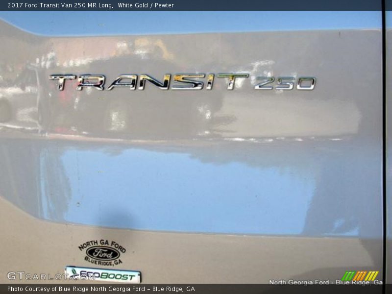 White Gold / Pewter 2017 Ford Transit Van 250 MR Long