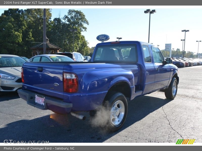 Sonic Blue Metallic / Medium Dark Flint 2004 Ford Ranger XLT SuperCab