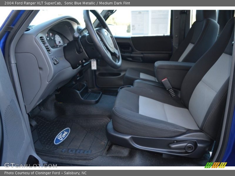 Sonic Blue Metallic / Medium Dark Flint 2004 Ford Ranger XLT SuperCab