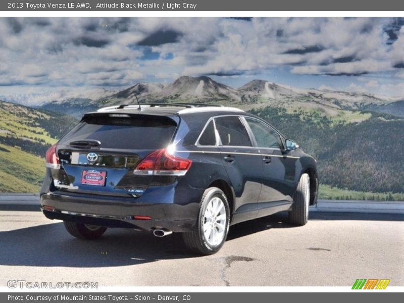 Attitude Black Metallic / Light Gray 2013 Toyota Venza LE AWD