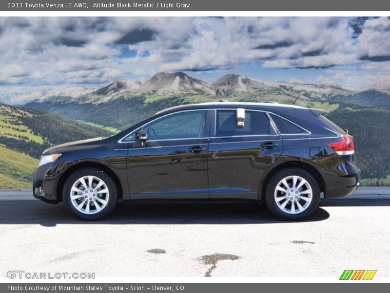 Attitude Black Metallic / Light Gray 2013 Toyota Venza LE AWD