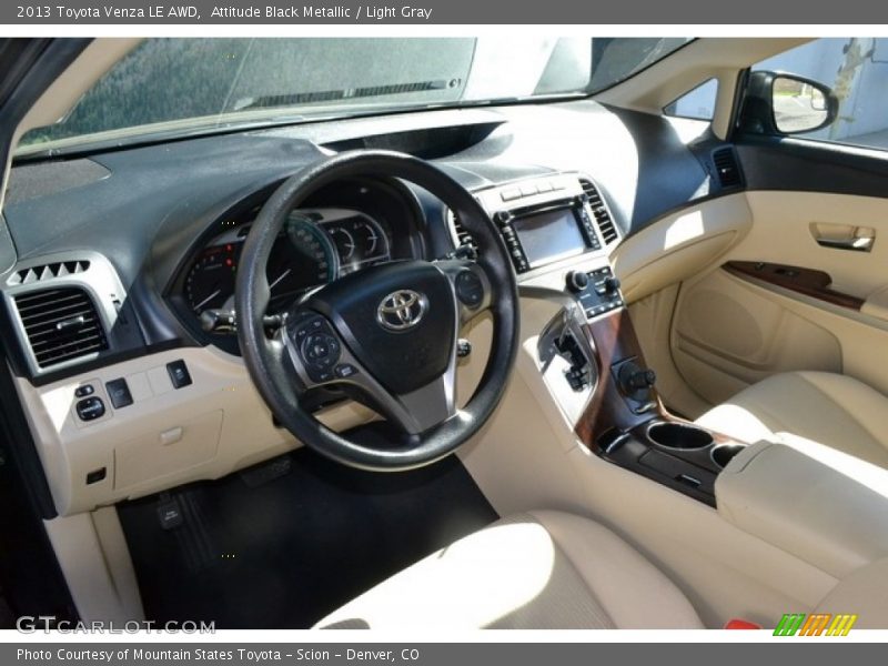 Attitude Black Metallic / Light Gray 2013 Toyota Venza LE AWD