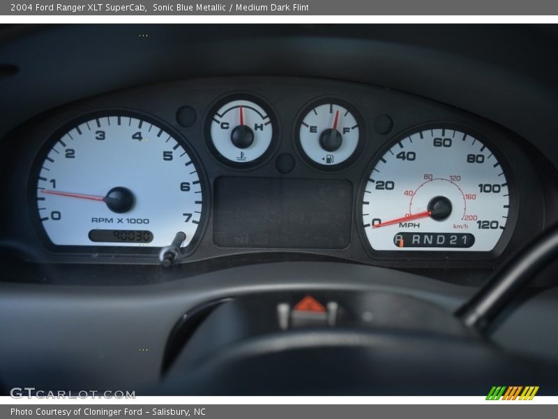 Sonic Blue Metallic / Medium Dark Flint 2004 Ford Ranger XLT SuperCab