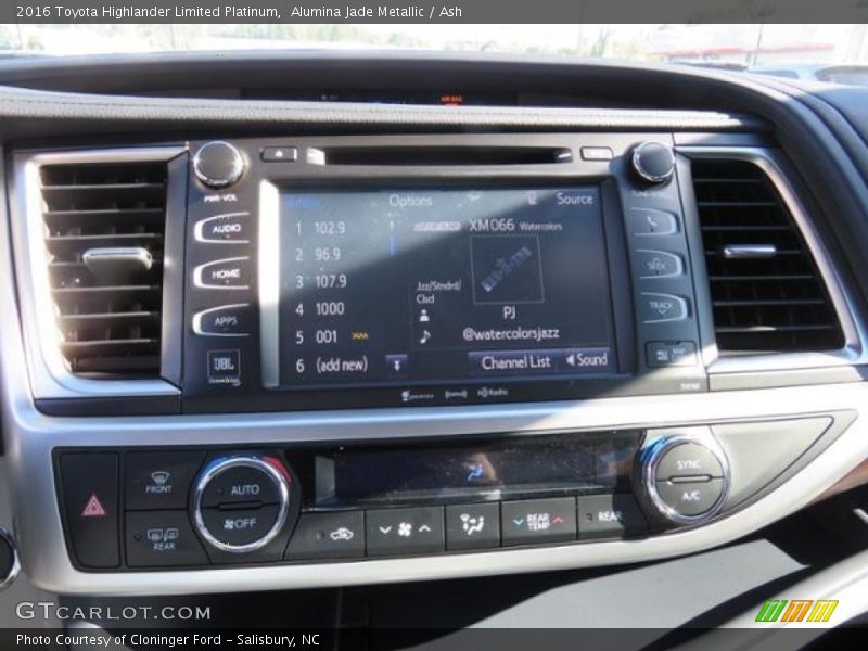 Alumina Jade Metallic / Ash 2016 Toyota Highlander Limited Platinum