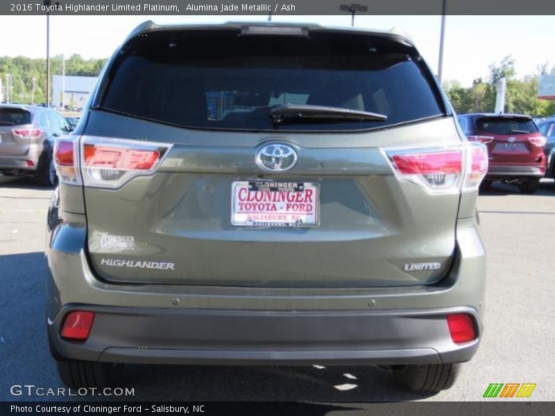 Alumina Jade Metallic / Ash 2016 Toyota Highlander Limited Platinum