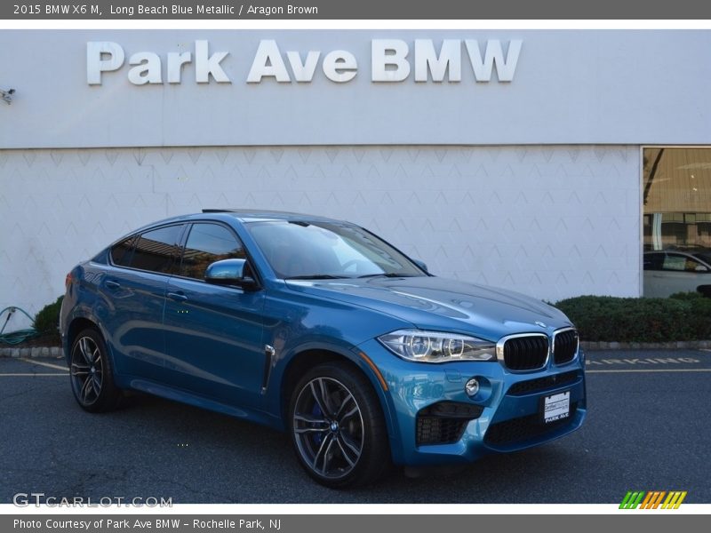 Long Beach Blue Metallic / Aragon Brown 2015 BMW X6 M