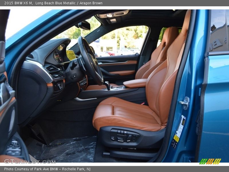 Long Beach Blue Metallic / Aragon Brown 2015 BMW X6 M