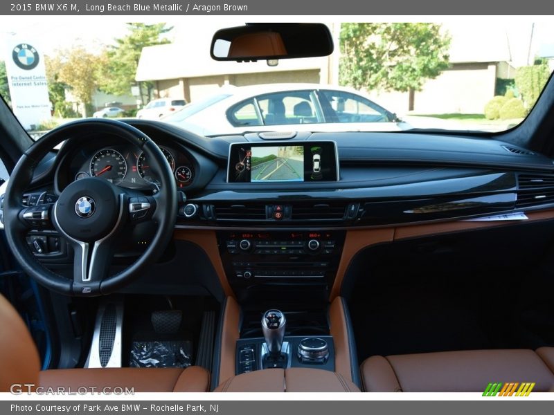 Long Beach Blue Metallic / Aragon Brown 2015 BMW X6 M