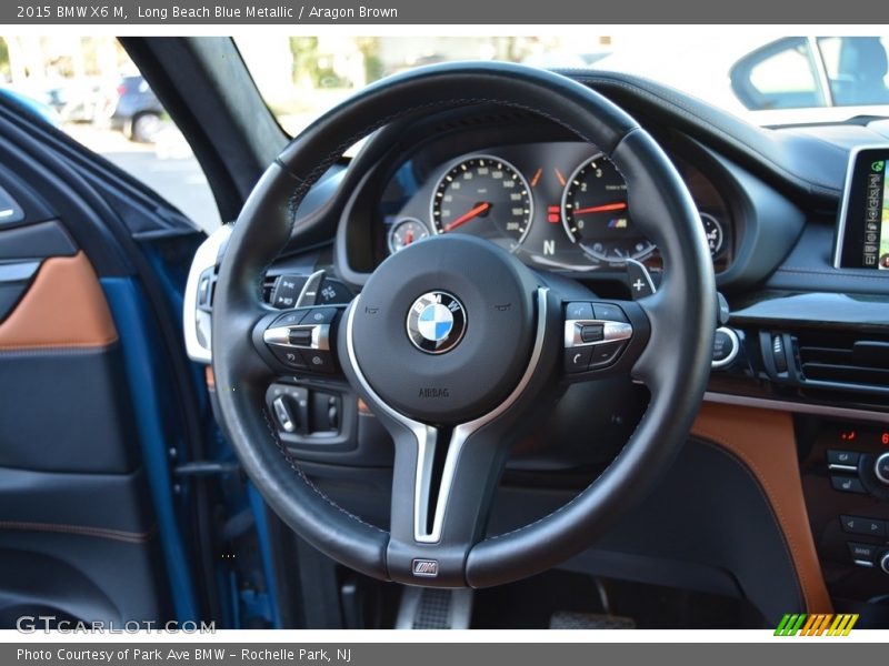 Long Beach Blue Metallic / Aragon Brown 2015 BMW X6 M