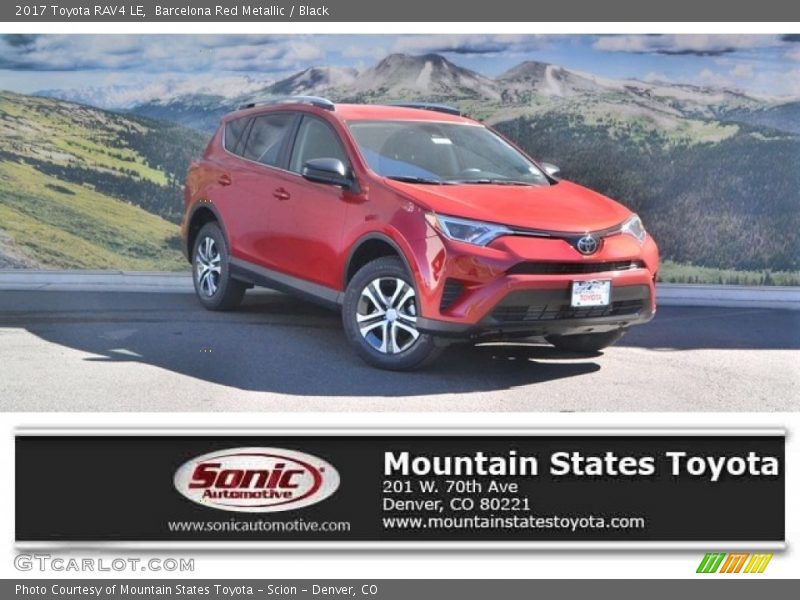Barcelona Red Metallic / Black 2017 Toyota RAV4 LE